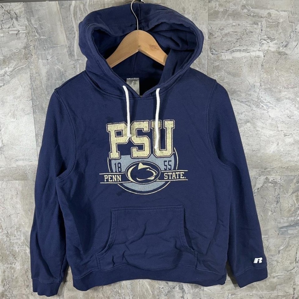 PSU Penn State Nittany Lions Hoodie Woman's  Large Navy Sweatshirt Champion NCAA